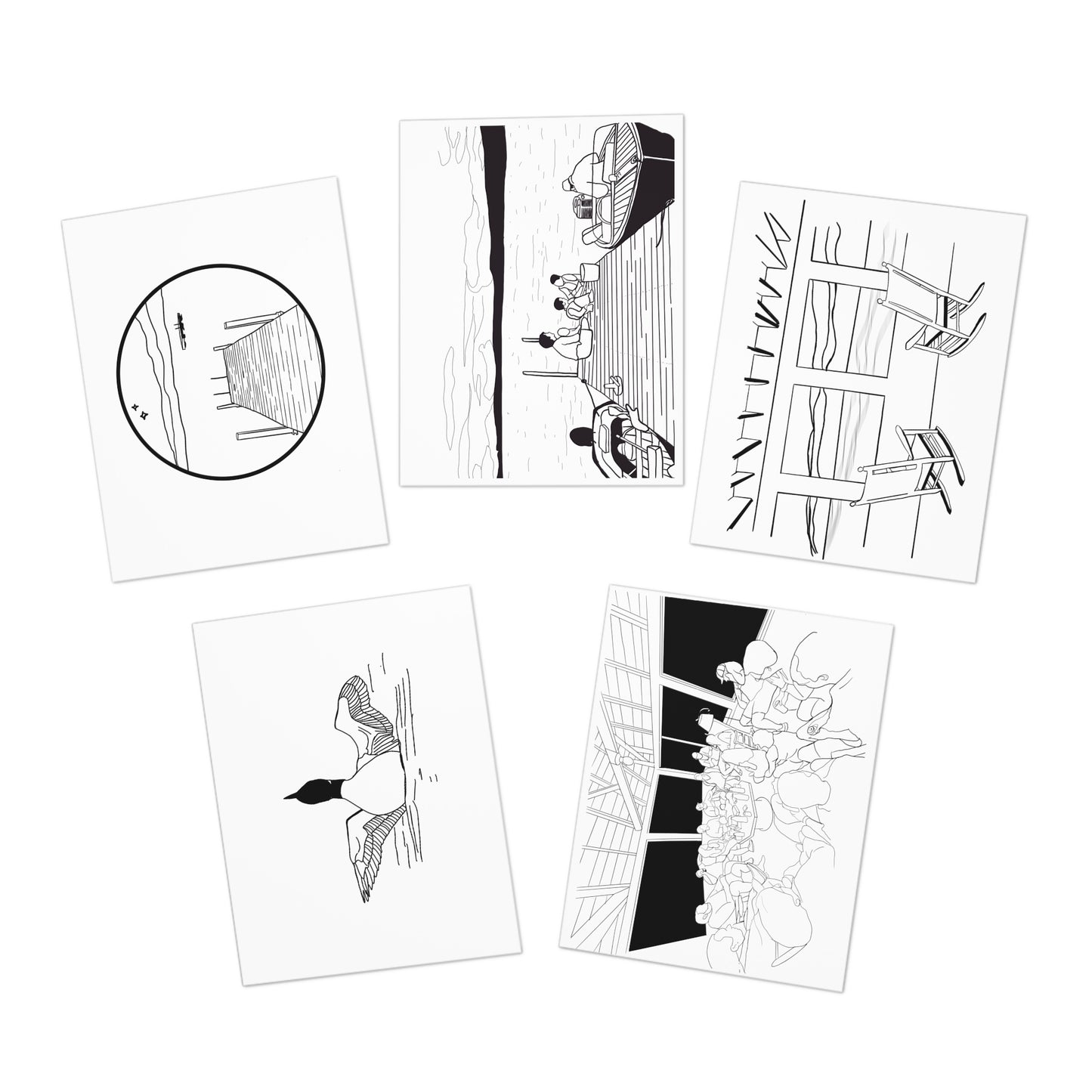 Squam Lines Greeting cards