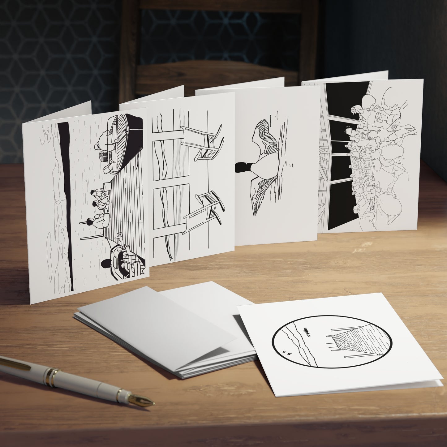 Squam Lines Greeting cards