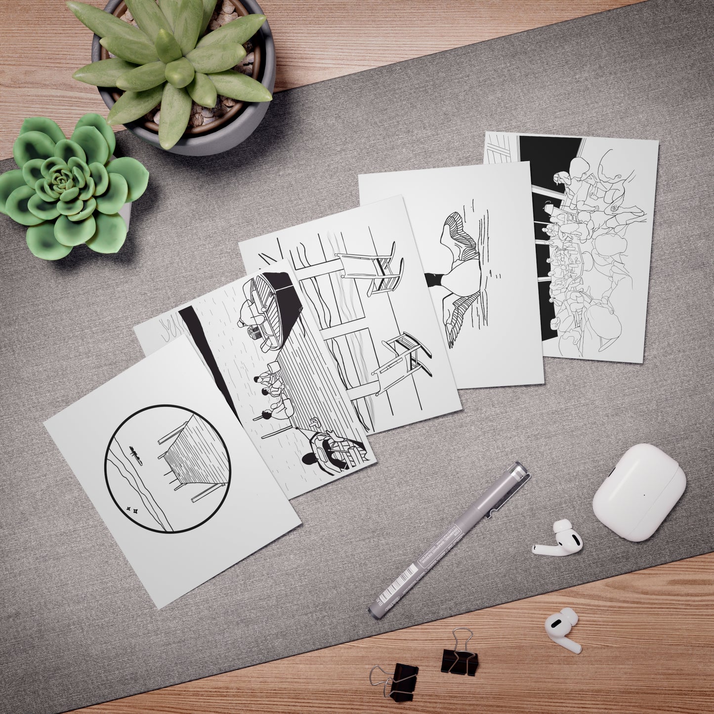 Squam Lines Greeting cards