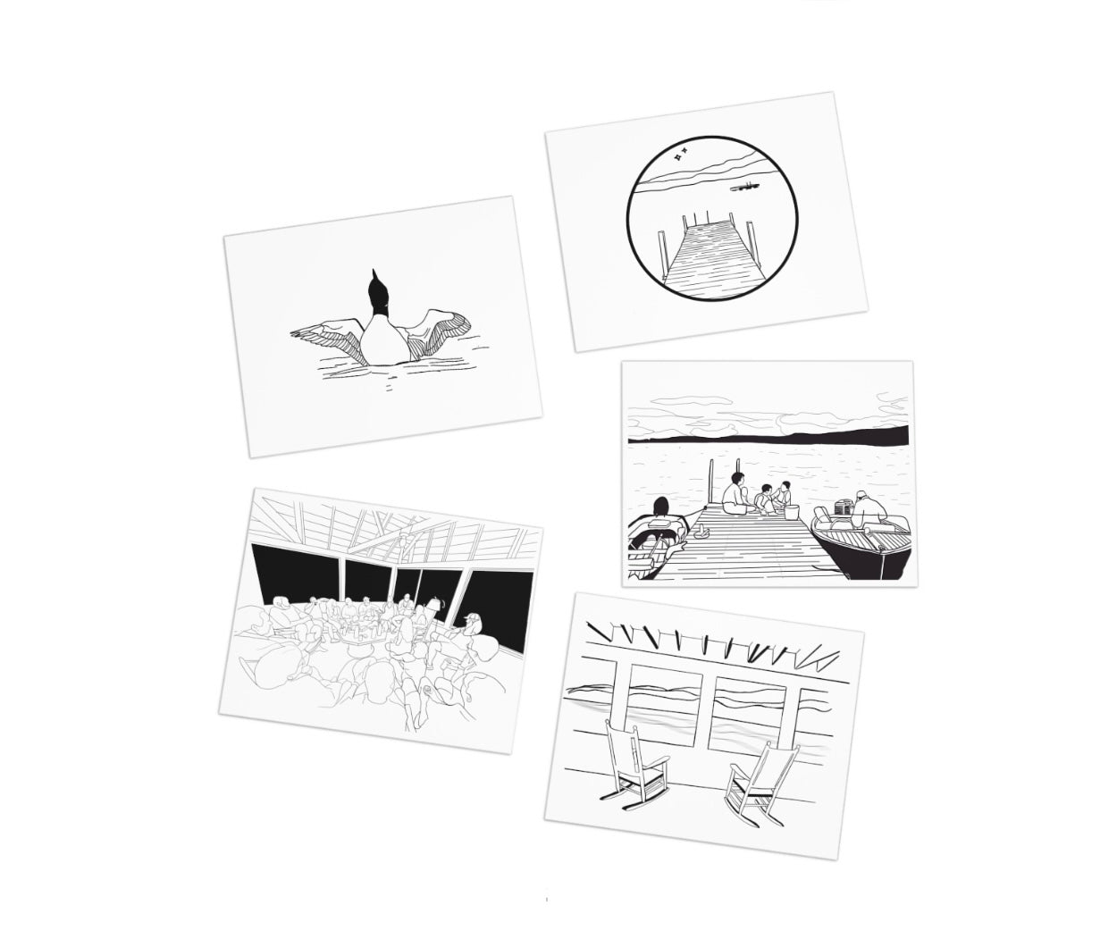 Squam Lines Greeting cards