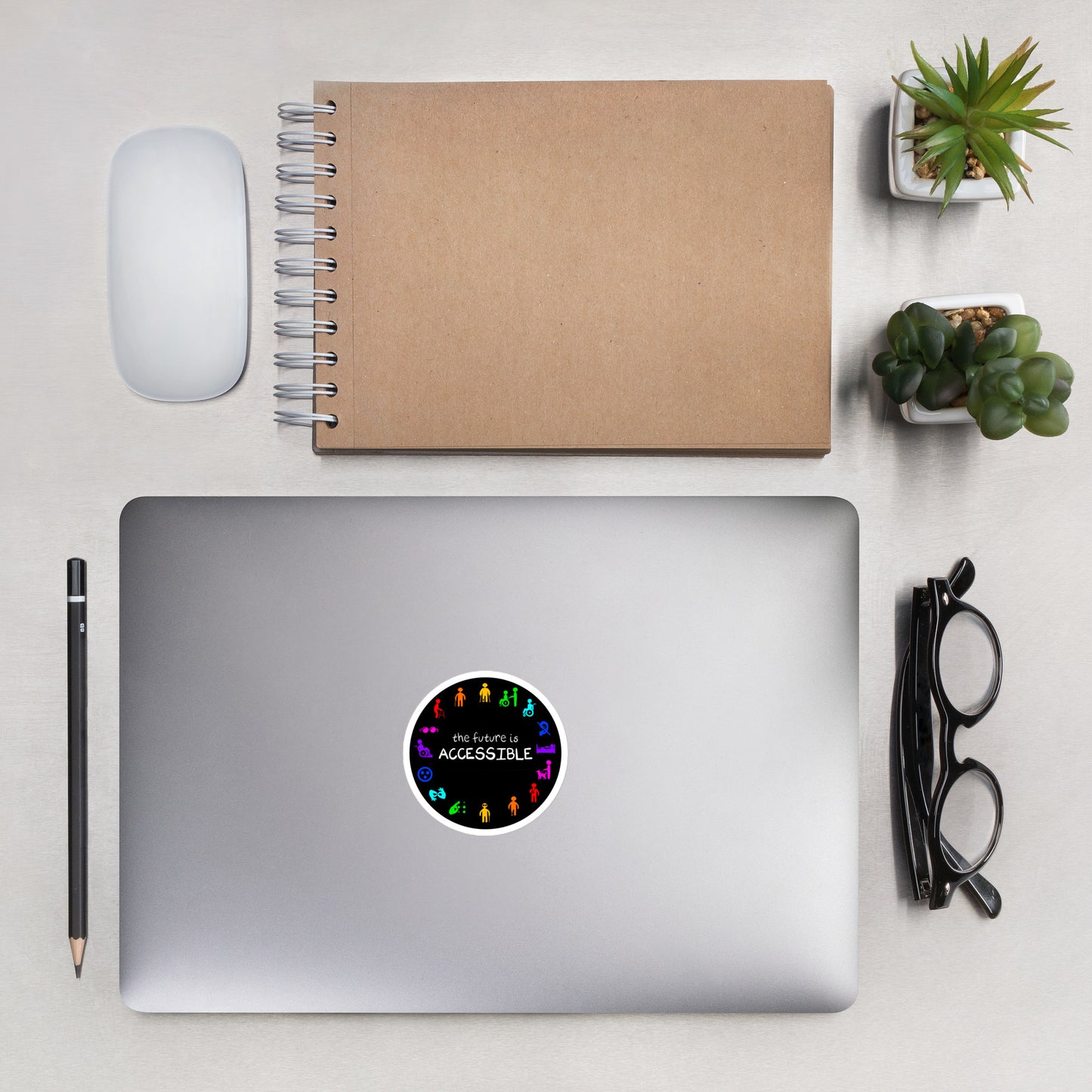 The future is accessible sticker