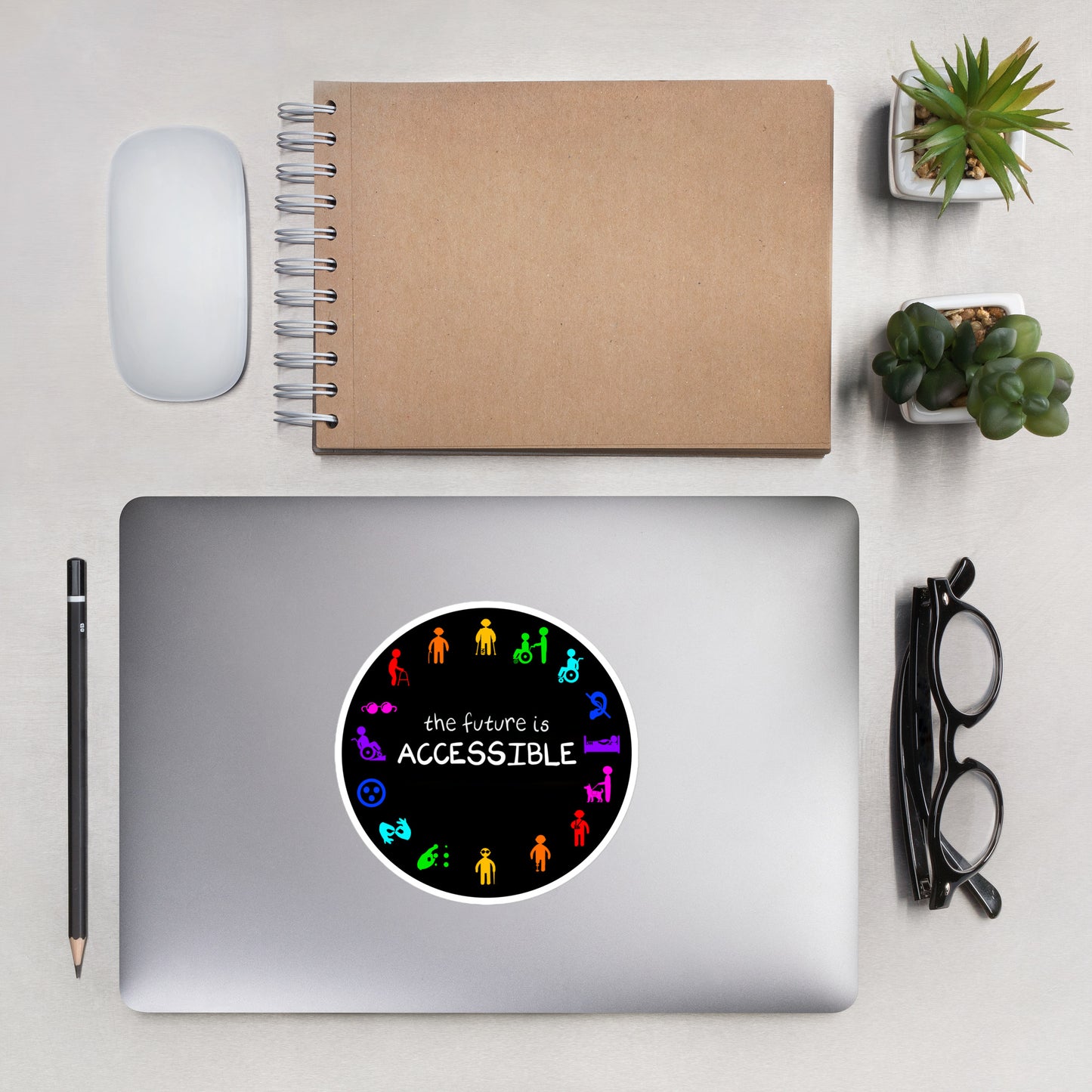 The future is accessible sticker