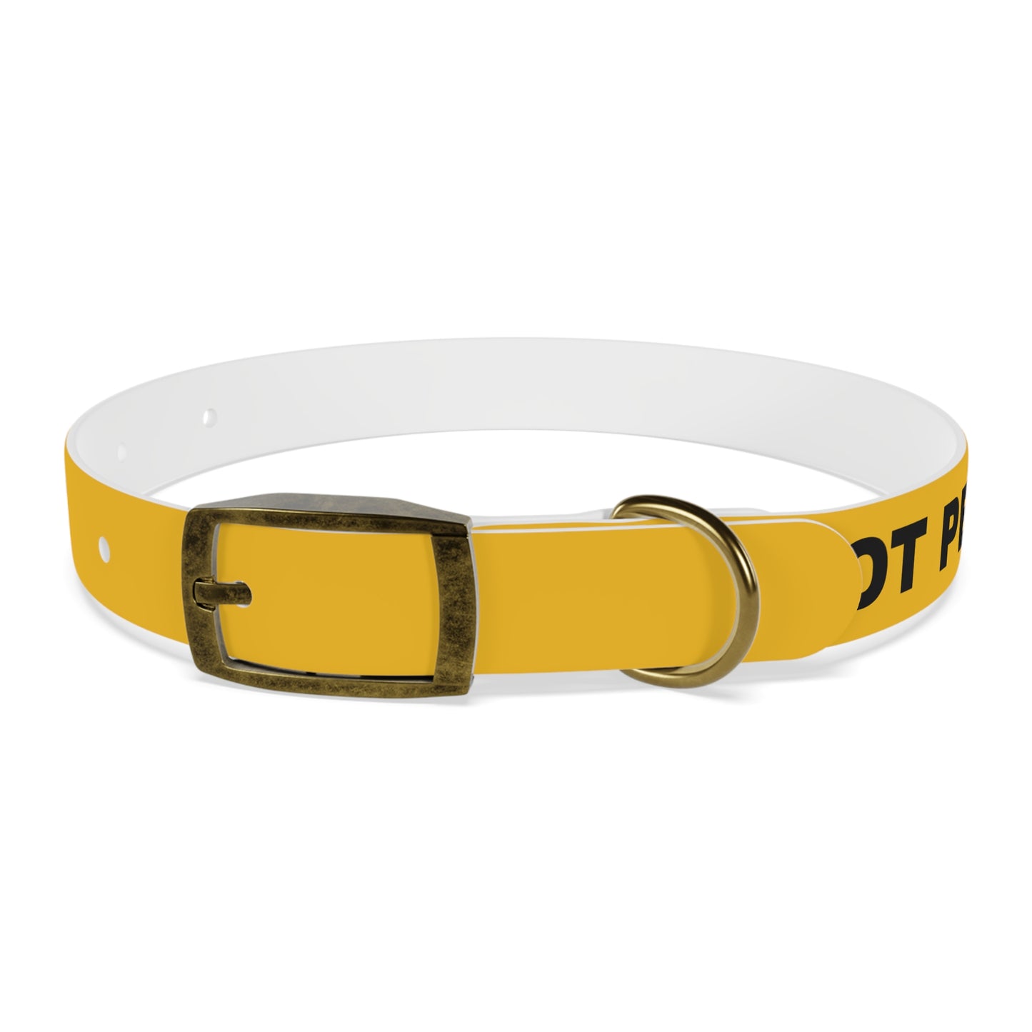 Yellow Do not pet Dog Collar