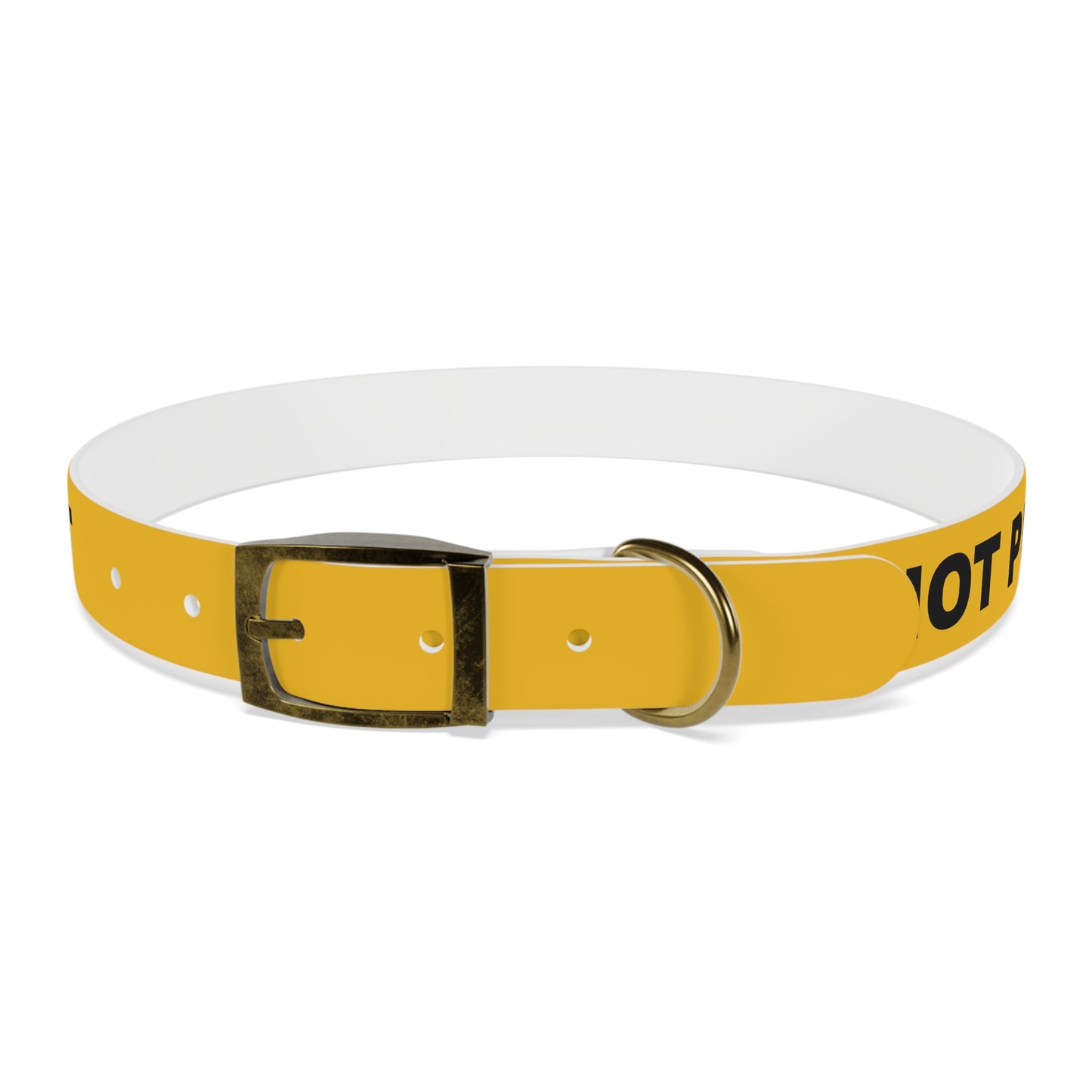 Yellow Do not pet Dog Collar