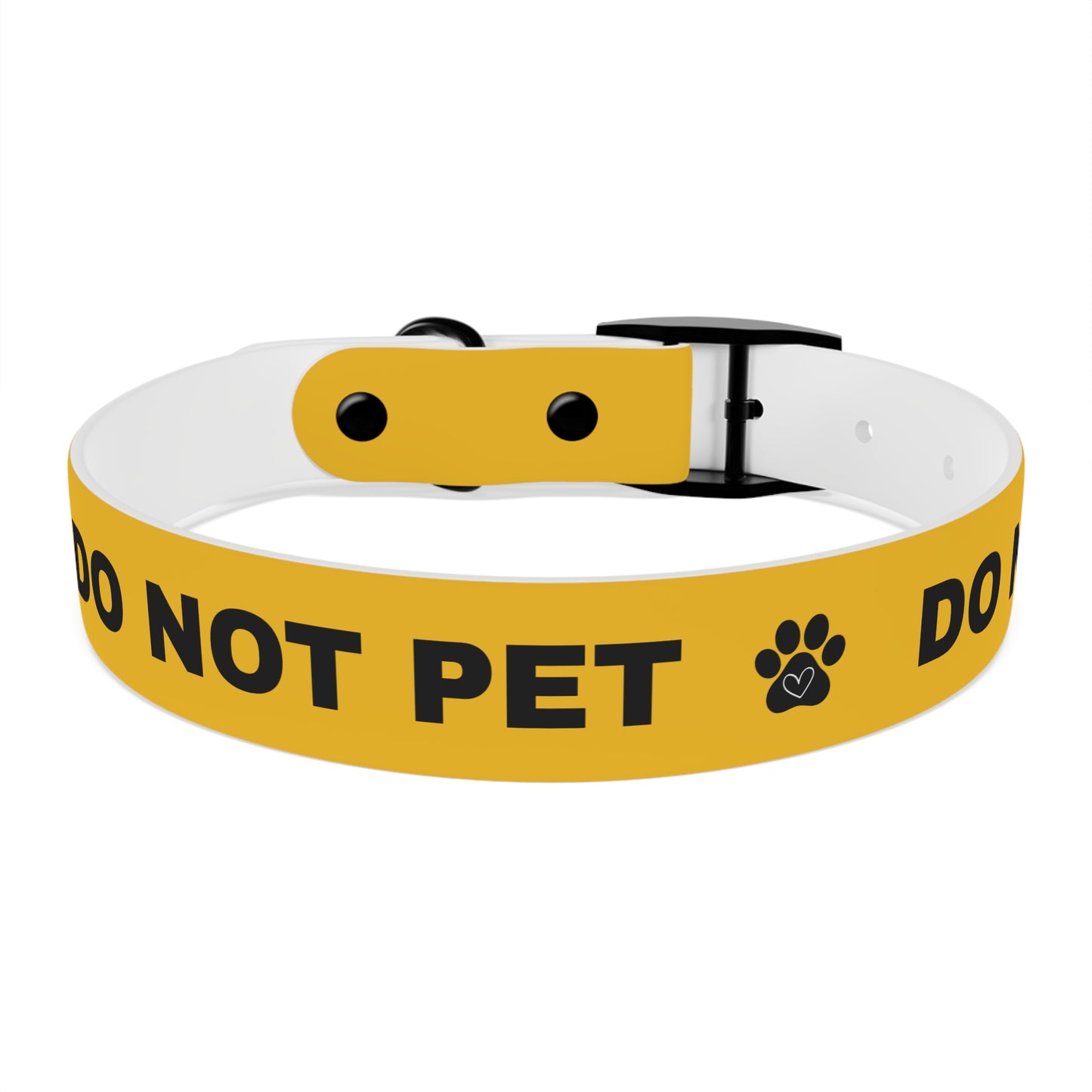 Yellow Do not pet Dog Collar