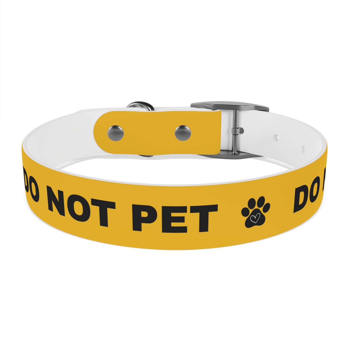 Yellow Do not pet Dog Collar