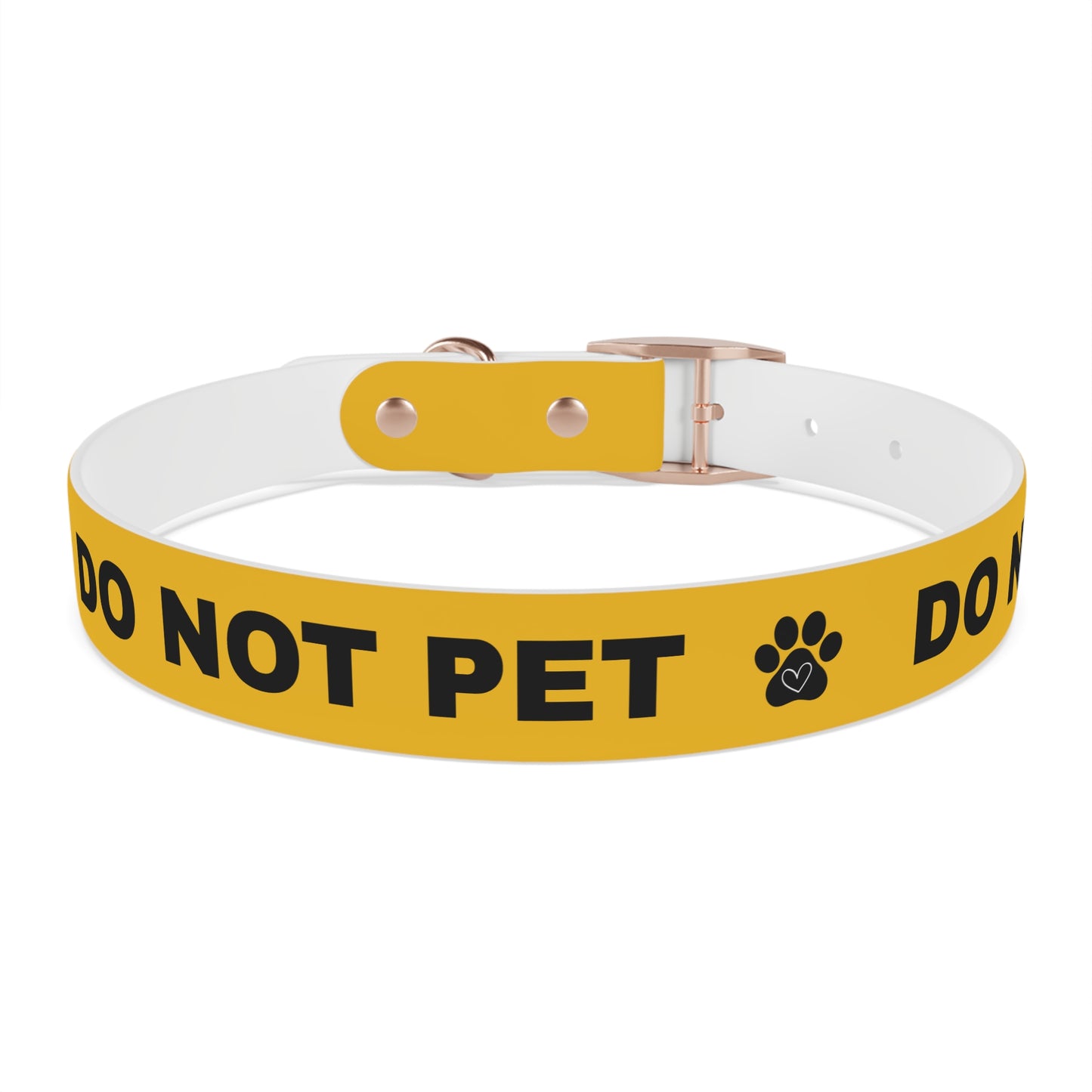 Yellow Do not pet Dog Collar