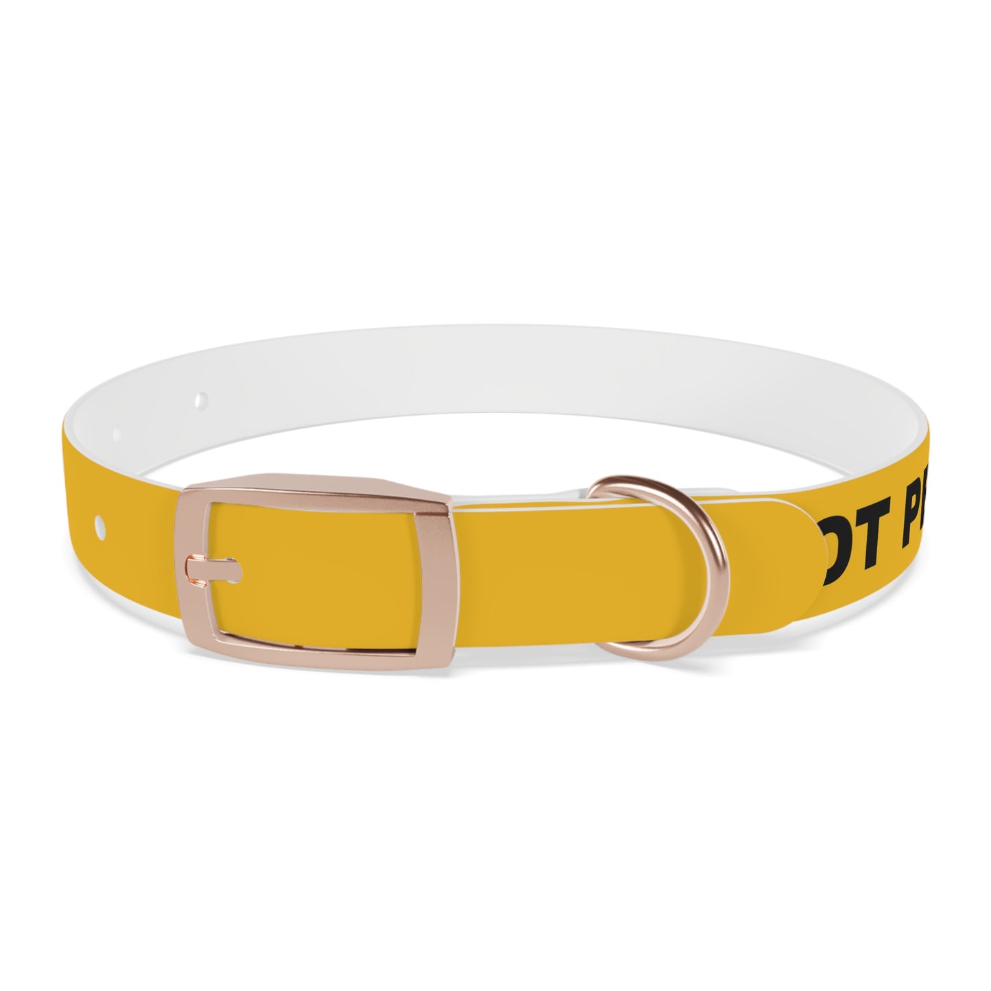 Yellow Do not pet Dog Collar