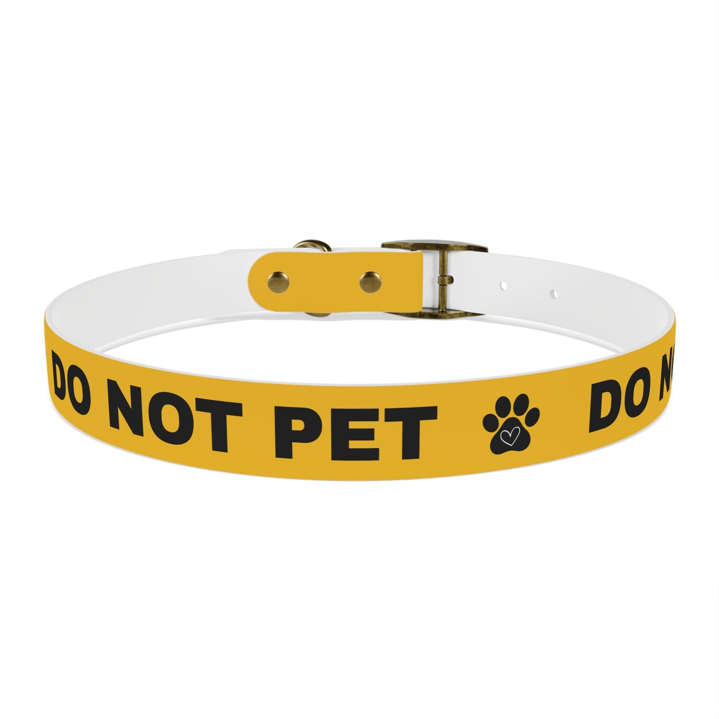 Yellow Do not pet Dog Collar