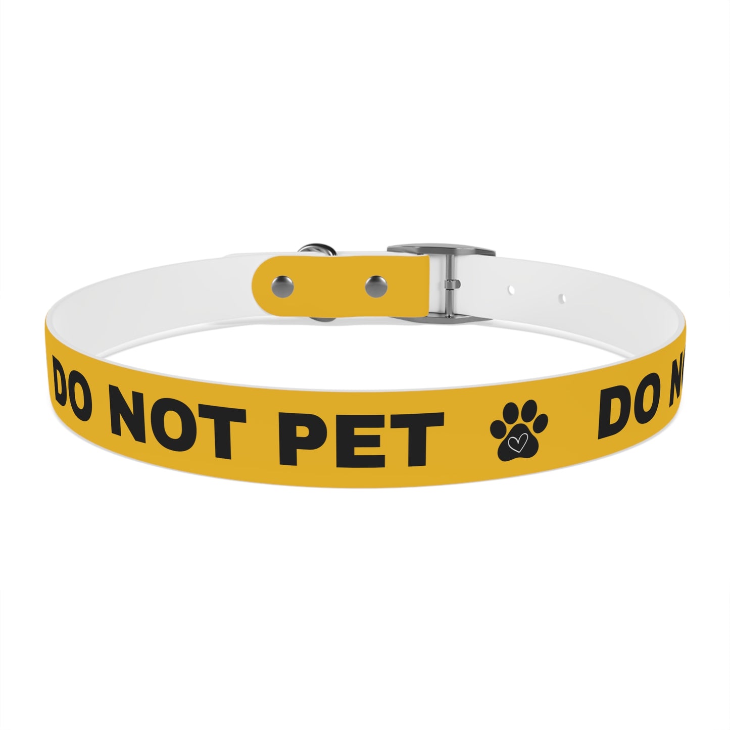 Yellow Do not pet Dog Collar