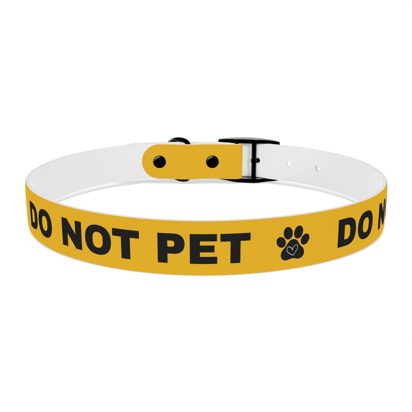 Yellow Do not pet Dog Collar