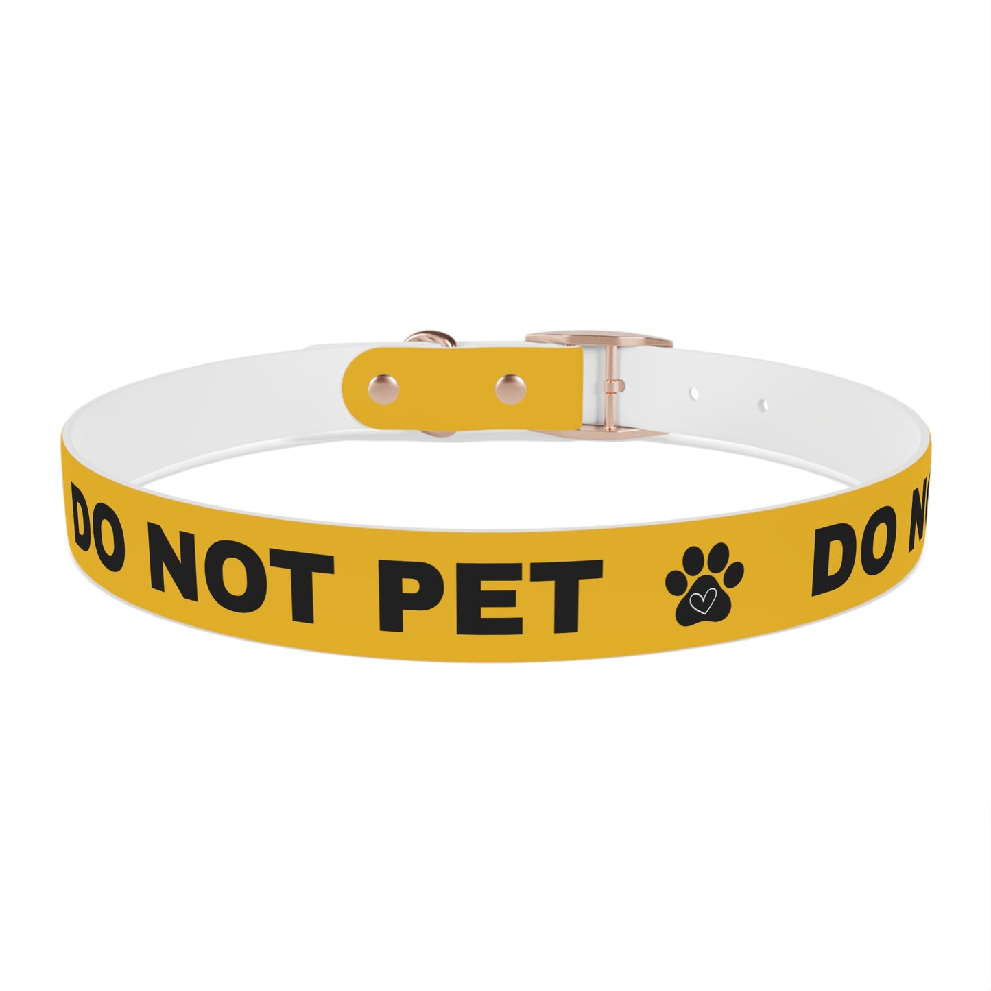 Yellow Do not pet Dog Collar