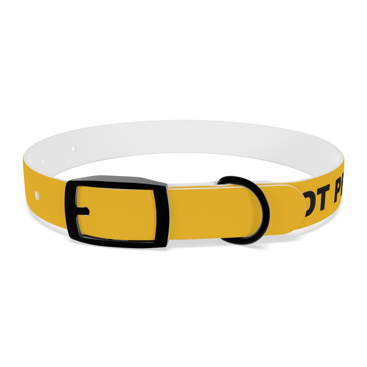 Yellow Do not pet Dog Collar