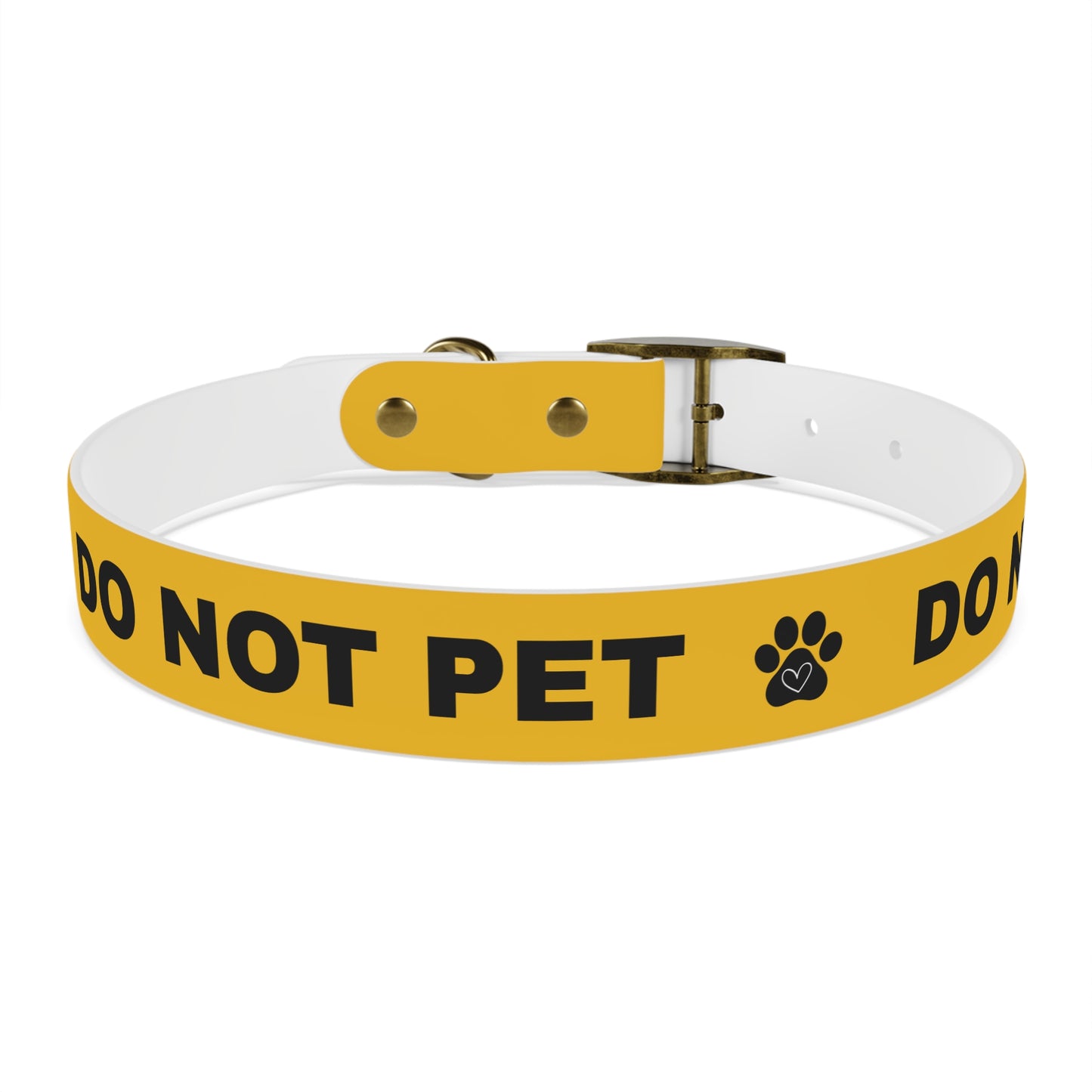 Yellow Do not pet Dog Collar