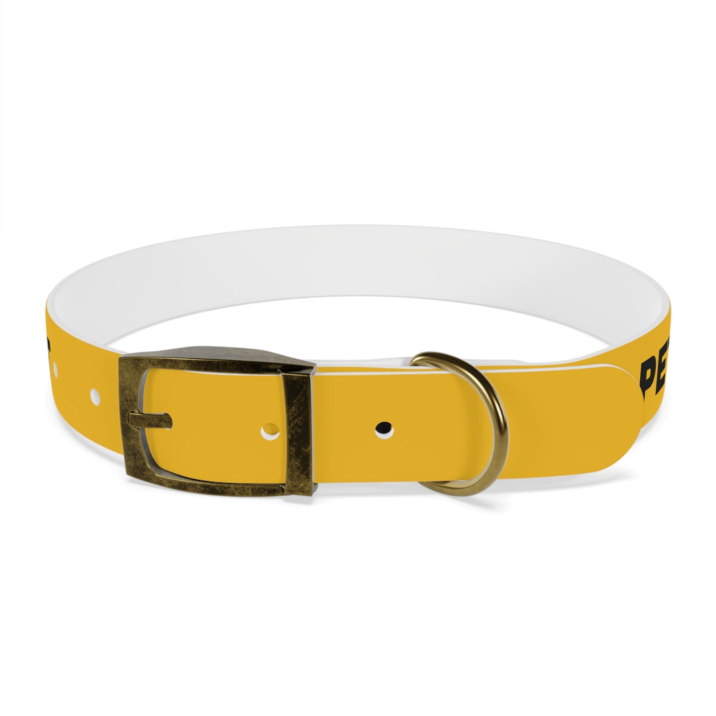 Yellow Do not pet Dog Collar