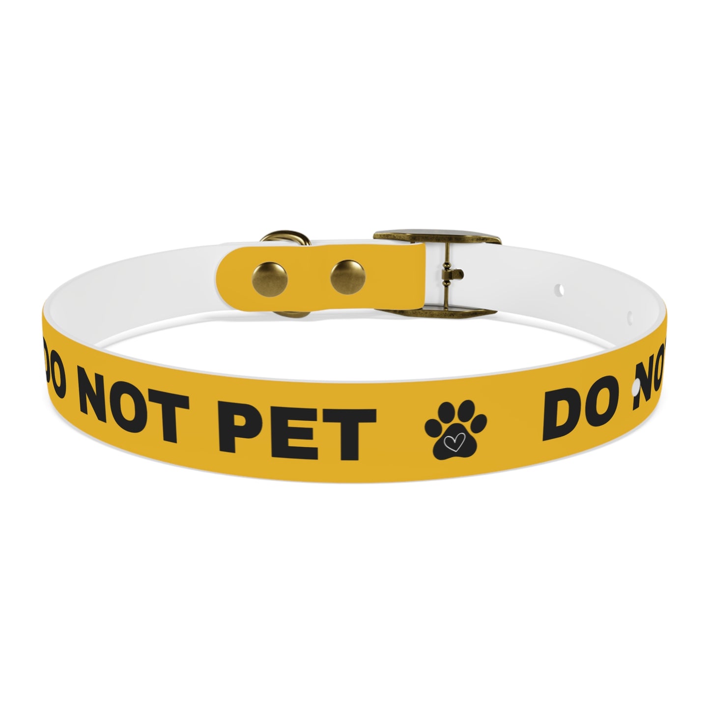 Yellow Do not pet Dog Collar