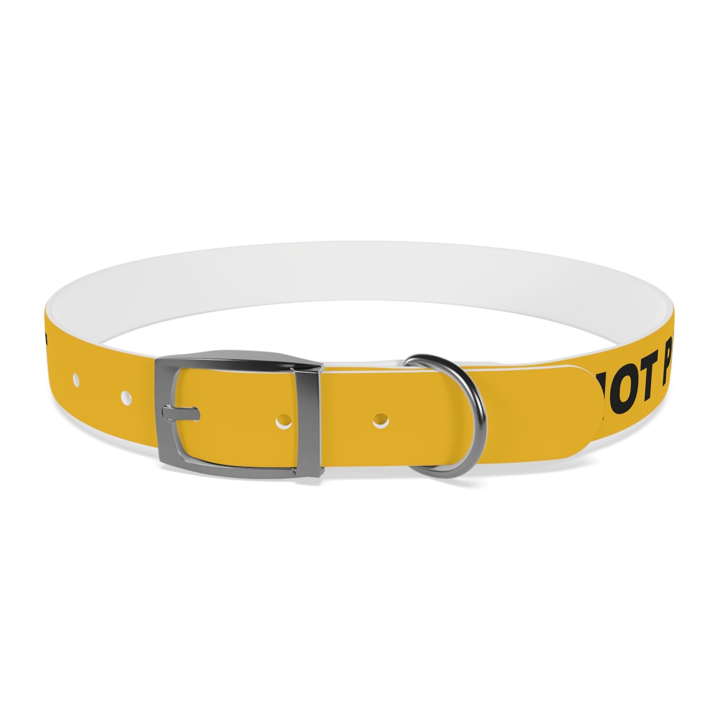 Yellow Do not pet Dog Collar