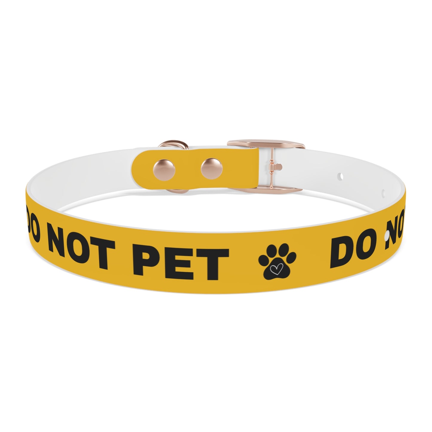 Yellow Do not pet Dog Collar