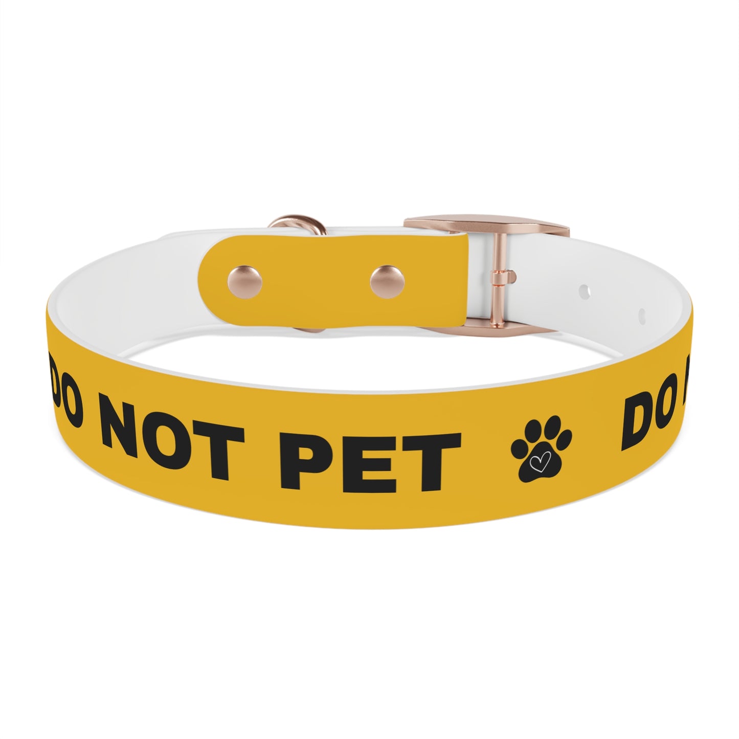 Yellow Do not pet Dog Collar