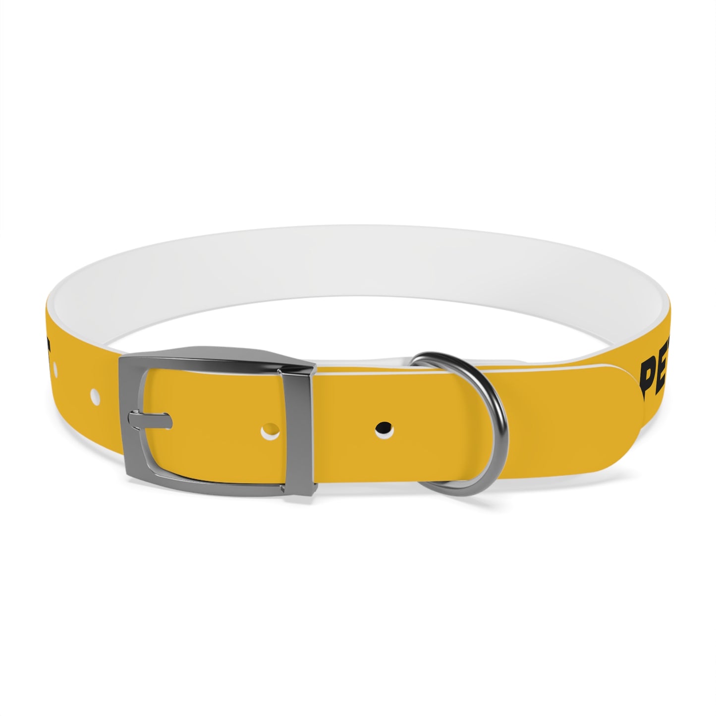 Yellow Do not pet Dog Collar