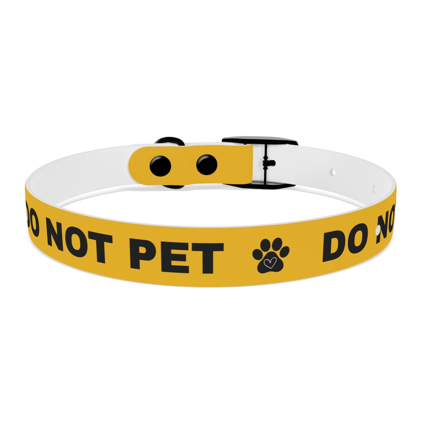 Yellow Do not pet Dog Collar