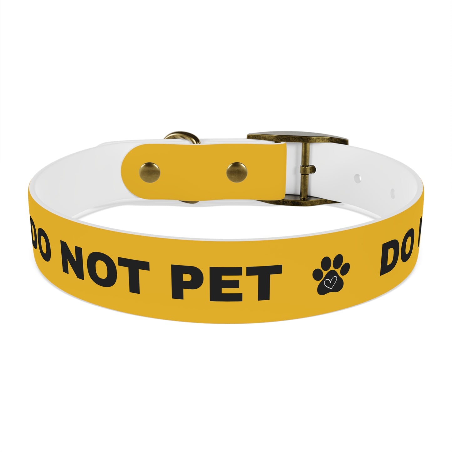 Yellow Do not pet Dog Collar