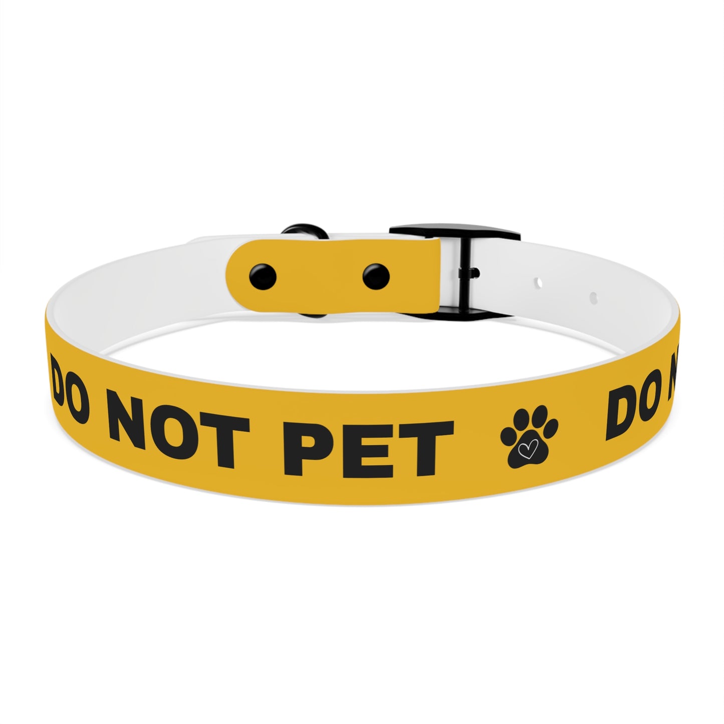 Yellow Do not pet Dog Collar