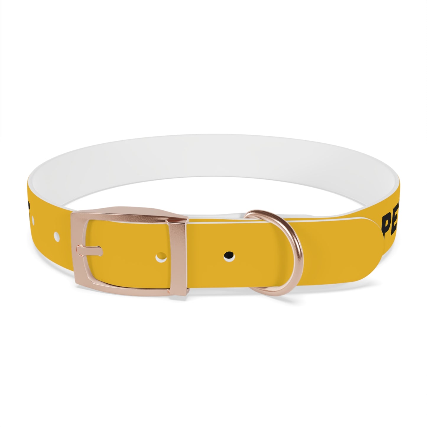 Yellow Do not pet Dog Collar