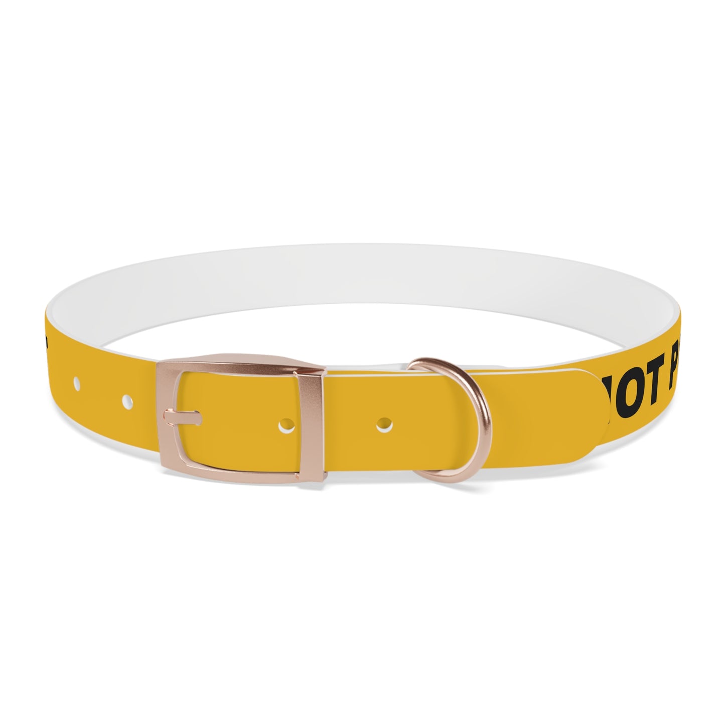 Yellow Do not pet Dog Collar