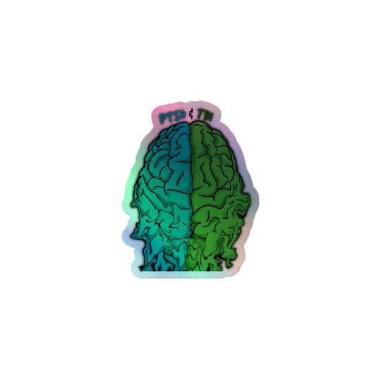 PTSD tbi brain Holographic stickers