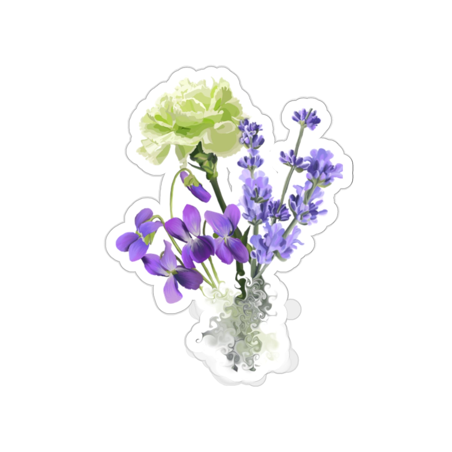 Queer coded flowers Kiss-Cut Stickers